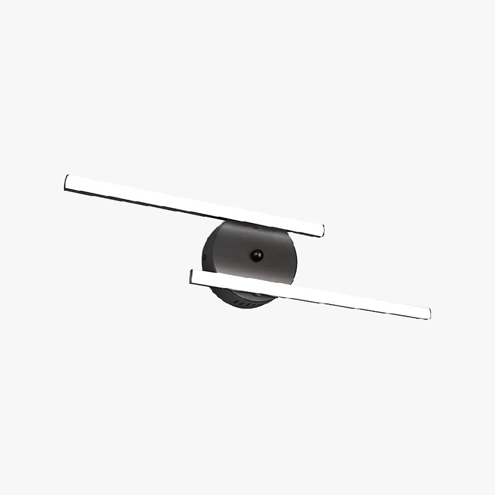 Arisha Moderno Minimalista Lineal Gel de Sílice/Metal Aplique de Pared Negro/Plata