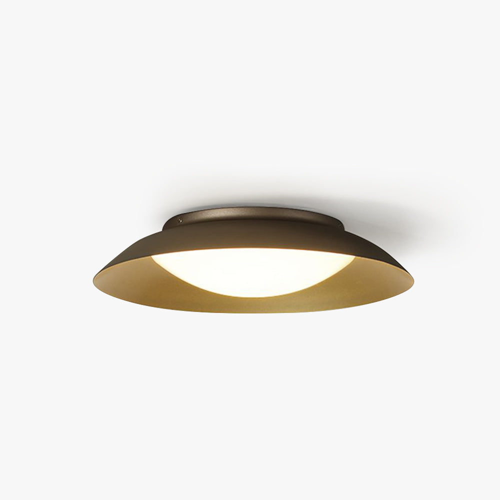 Arisha Moderna Redonda Metal LED Lámpara de Techo Cobre