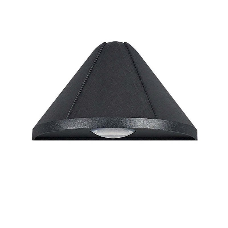 Orr Moderno Triángulo Metal/Acrílico Aplique de Pared Exterior Blanco
