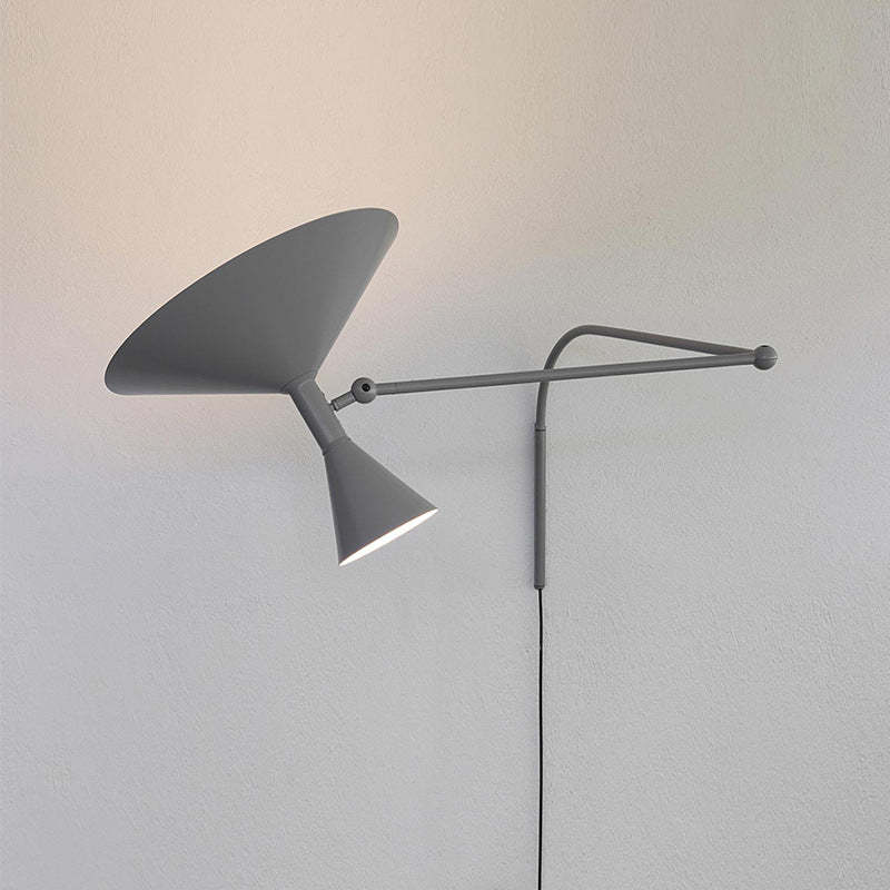 Epoch Moderno Diseño Metal Aplique de Pared Blanco/Negro/Gris