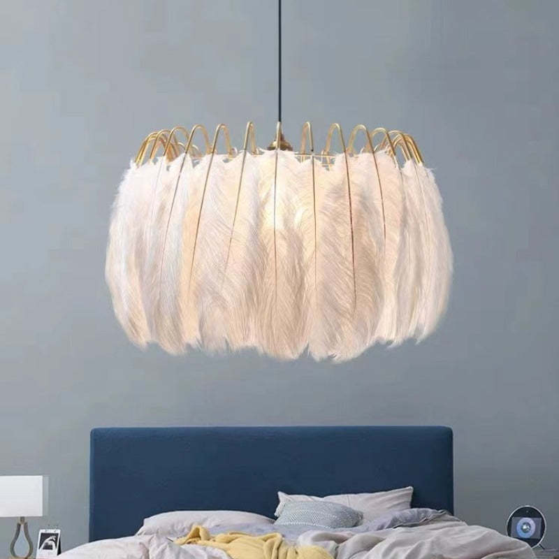 O'Moore Diseño Pluma LED Lámpara Colgante Negra/Blanca