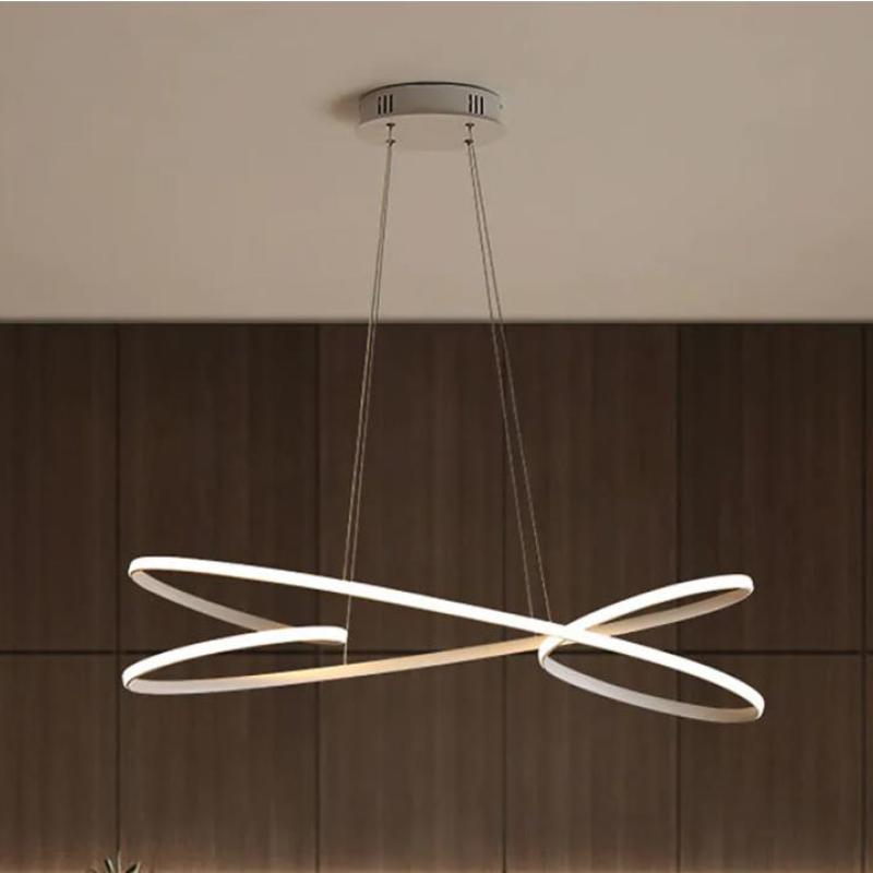 Arisha Moderna Metal Geométrica Lámpara Colgante Blanca/Negra