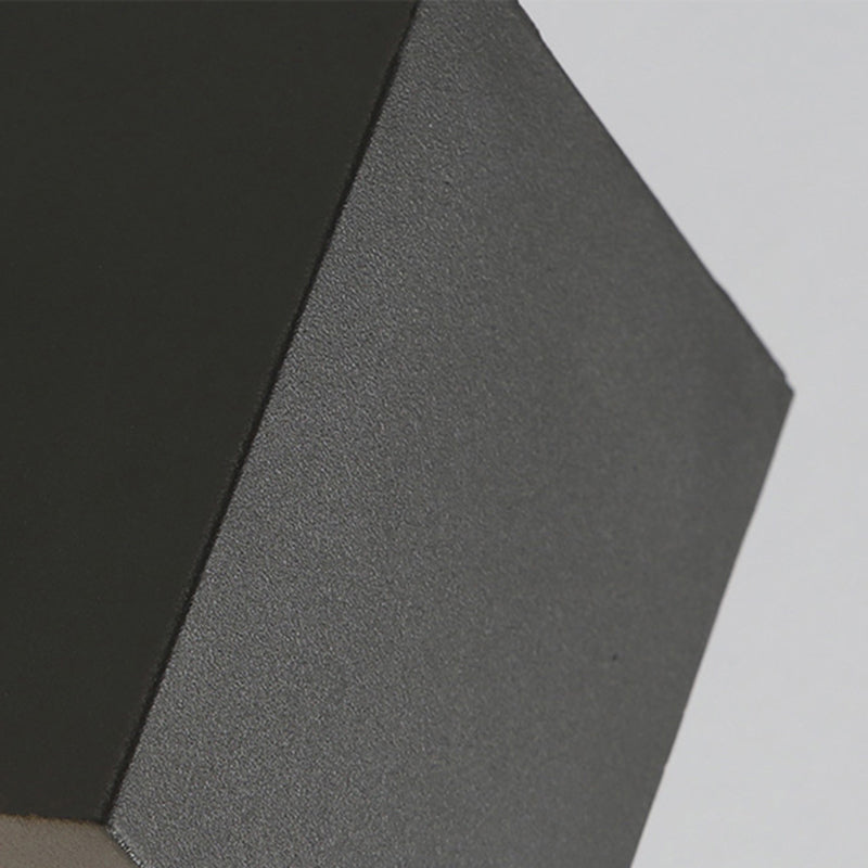 Ray Minimalista Rectangular Metal/Vidrio Aplique de Pared Negro
