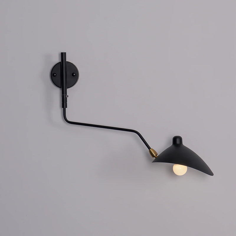 Arisha Minimalita Lineal Metal Aplique de Pared Negro
