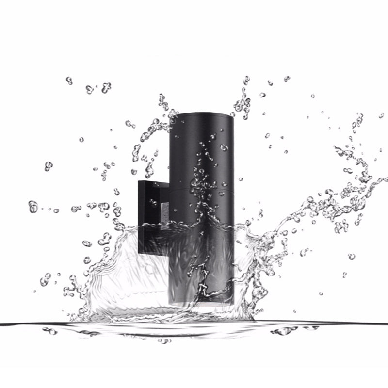 Ray Moderno Doble Foco Metal/Vidrio Aplique de Pared Negro