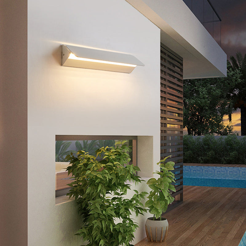 Ray Moderno LED Rectangular Aplique de Pared Interior Blanco
