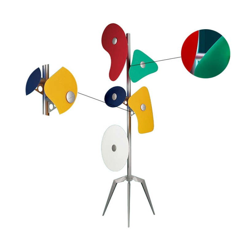 Morandi Modern Geométrico Metal LED Lámpara de Pie Blanca