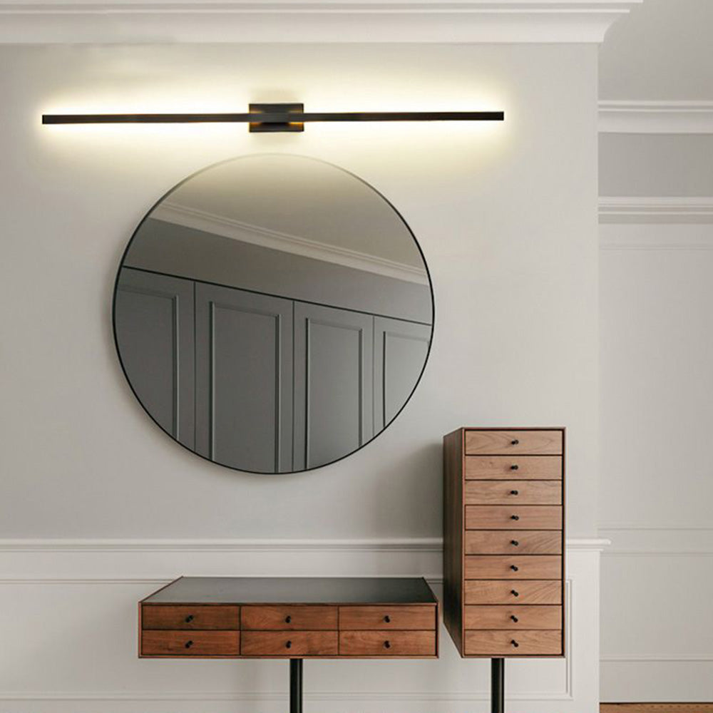 Arisha Moderno Minimalista Lineal Metal Aplique de Pared Negro
