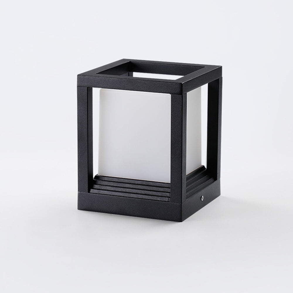 Ray Moderna Rectangular Metal Lámpara Exterior Jardín