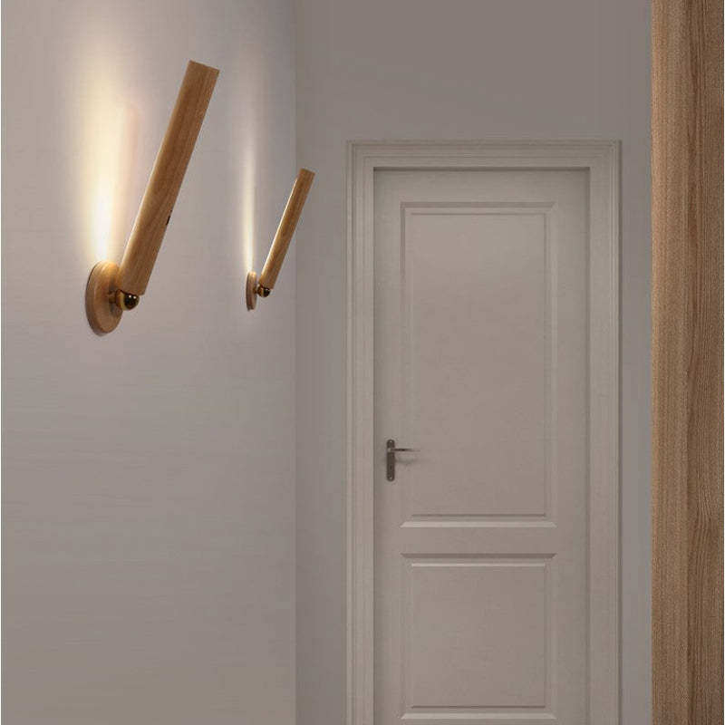 Arisha Natural Giratorio Madera/Metal LED Aplique de Pared Madera