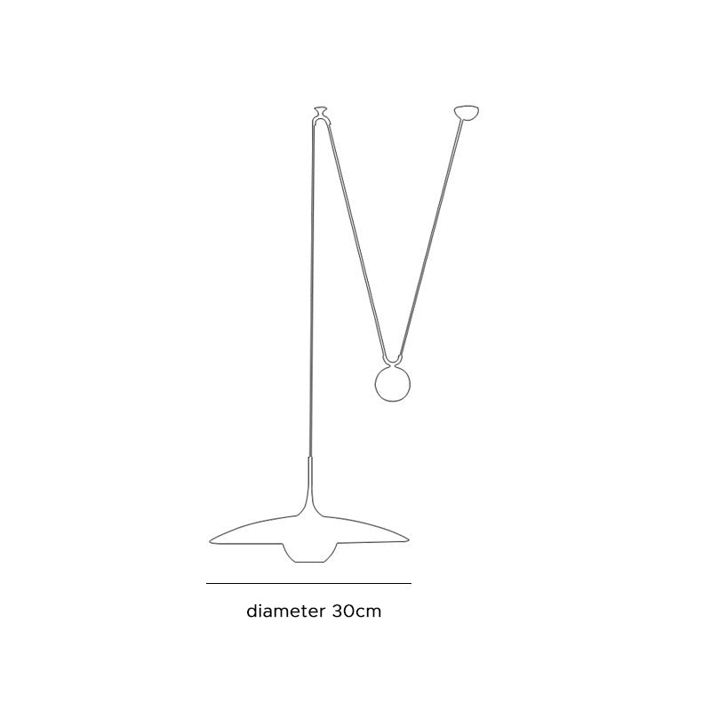 Arisha Minimalista Lineal Metal Lámpara Colgante Dorada