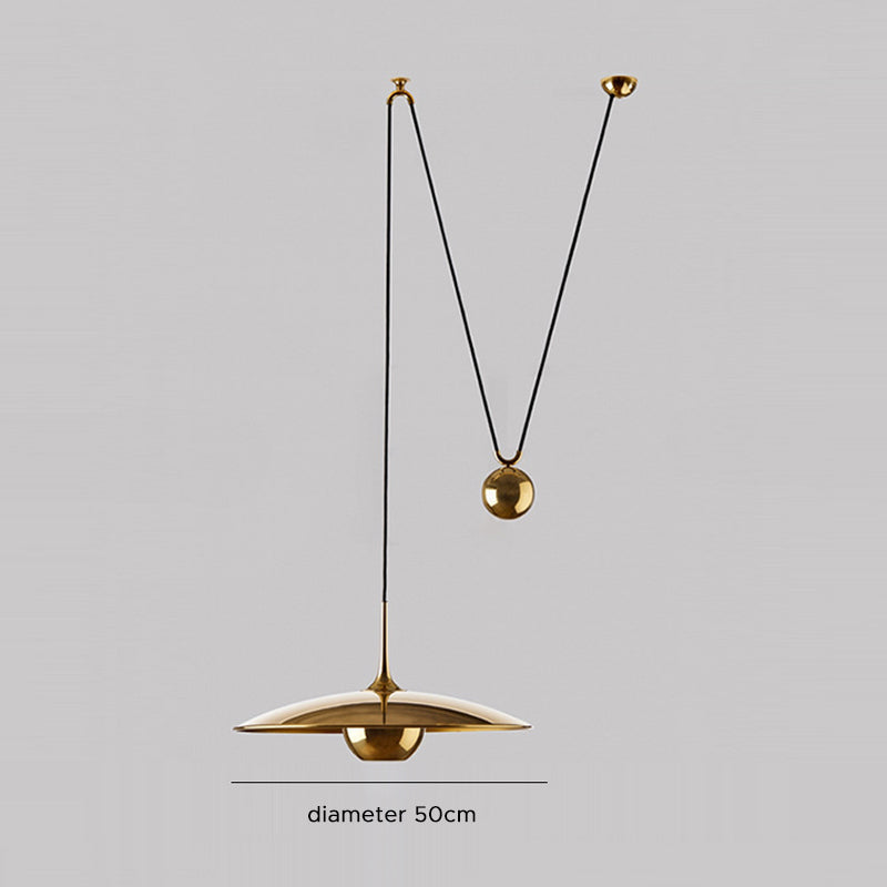 Arisha Minimalista Lineal Metal Lámpara Colgante Dorada