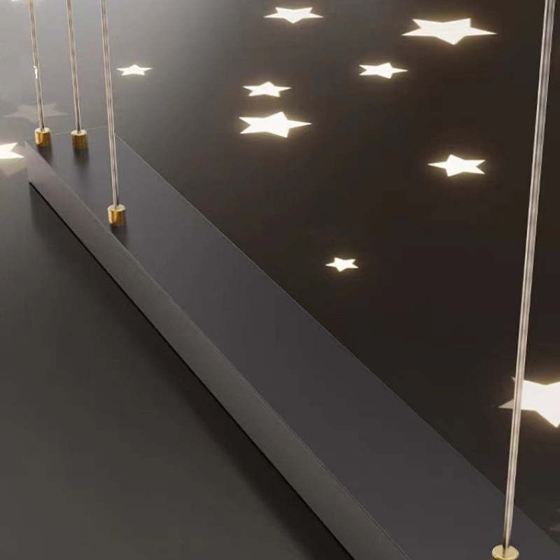Arisha Moderna Estrella Lámpara Colgante Negra/Dorada