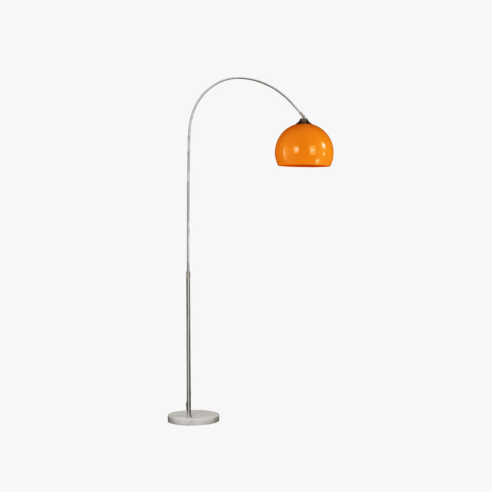 Mira Moderna Simple Metal/Mármol Lámpara de Pie Naranja/Blanca
