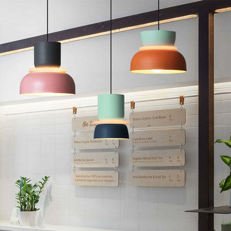 Valentina Moderna Domo LED Metal Lámpara Colgante Multicolor