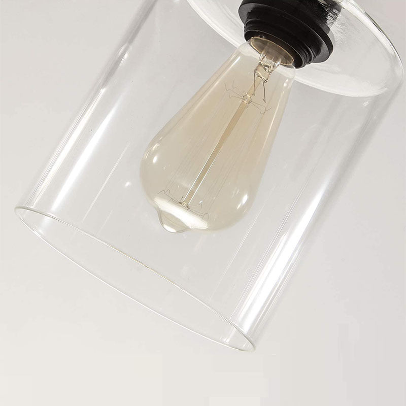 Arisha Industrial Minimalista LED Lámparas de araña Negro Metal Cocina