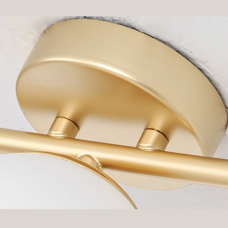 Valentina Moderno Bola Metal/Vidrio Aplique de Pared Dorado