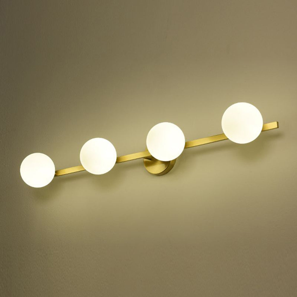 Valentina Natural Redondo Metal/Vidrio LED Aplique de Pared Dorado