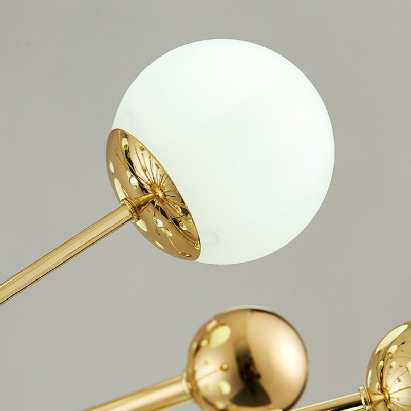 Silva Moderno LED Lámparas de araña Oro Vidrio Salón/Comedor/Dormitorio