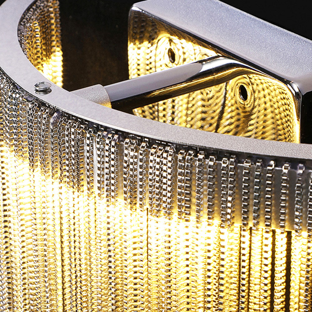 Arisha Diseño Cascadas Metal LED Aplique de Pared Plata