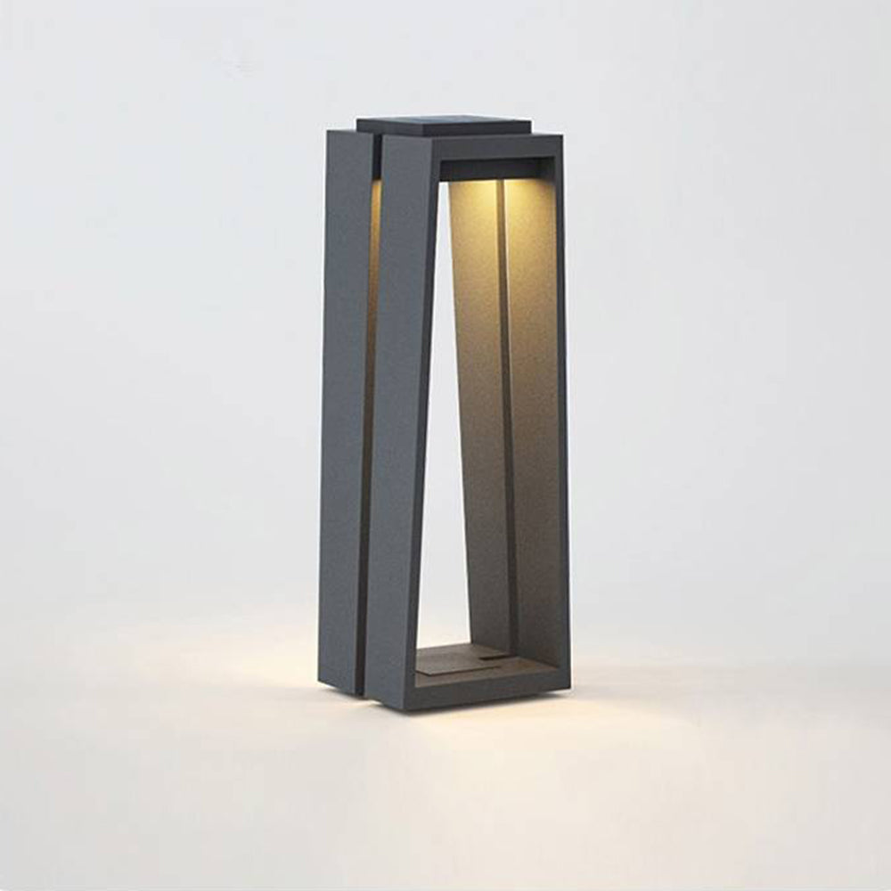 Ray Minimalista Cuboide Metal Acrílico Lámpara Exterior