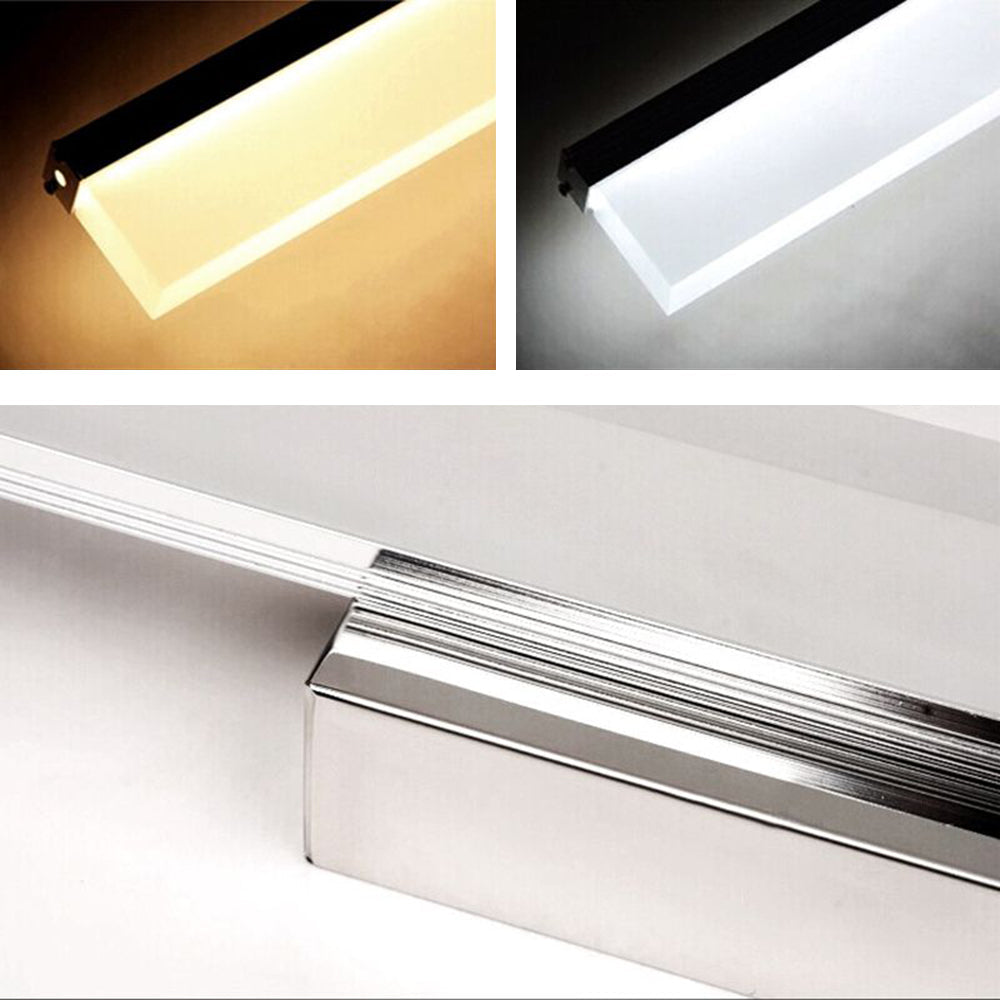 Arisha Moderno Lineal Metal/Acrílico LED Aplique de Pared Interior Plata