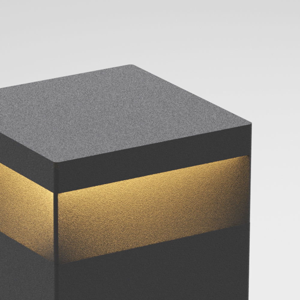 Ray Moderna Rectangular Metal Solar Lámpara Exterior