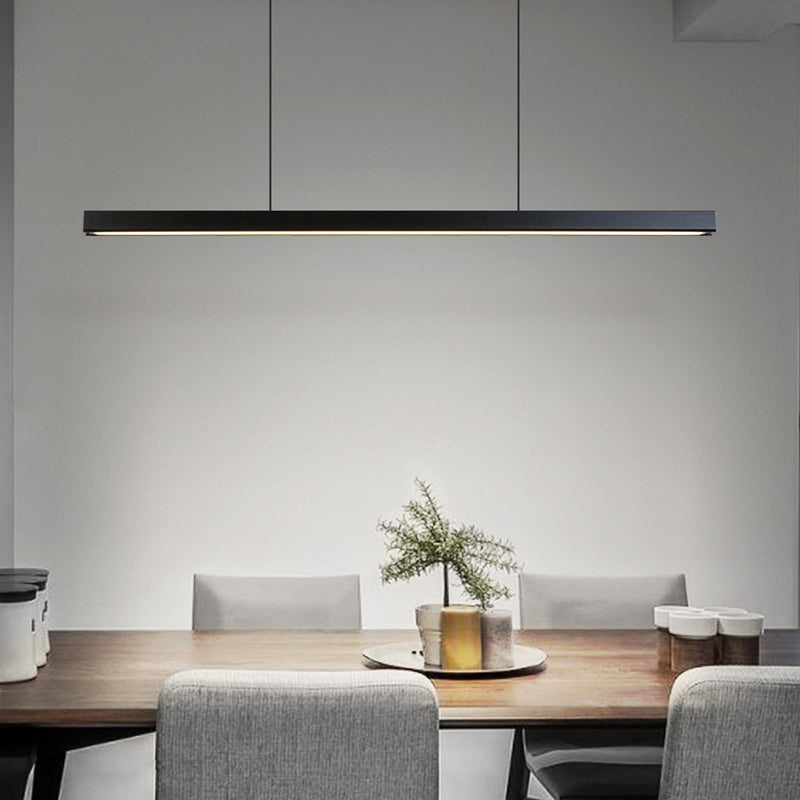 Arisha Minimalista lineal Metal/Madera Lámparas Colgantes Negra/Blanca