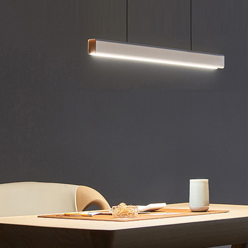 Arisha Minimalista lineal Metal/Madera Lámparas Colgantes Negra/Blanca