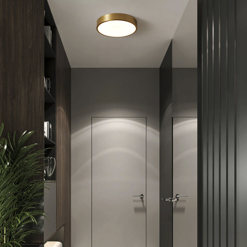 Arisha Moderna Redonda Metal/Acrílico Lámpara de Techo Dorada