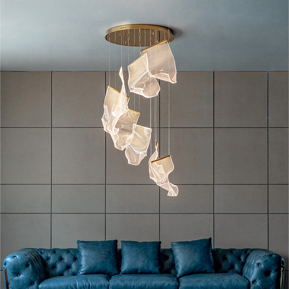 Kristy Moderna Decorativa Cristal Lámpara Colgante Dorada