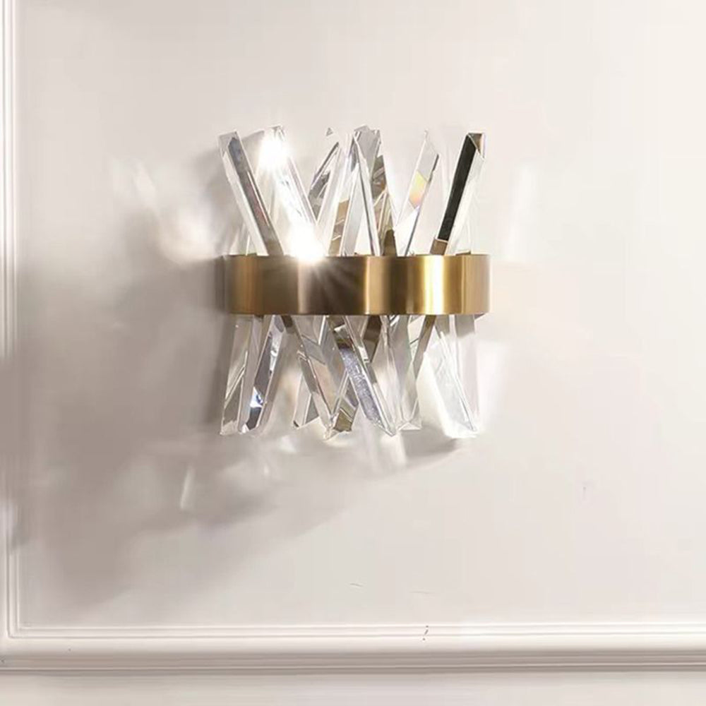 Kristy Lujo Decorativo Metal/Cristal LED Aplique de Pared Dorado