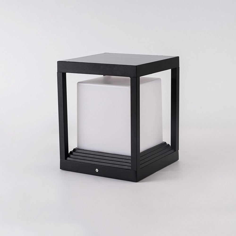 Ray Moderna Rectangular Metal Lámpara Exterior Jardín