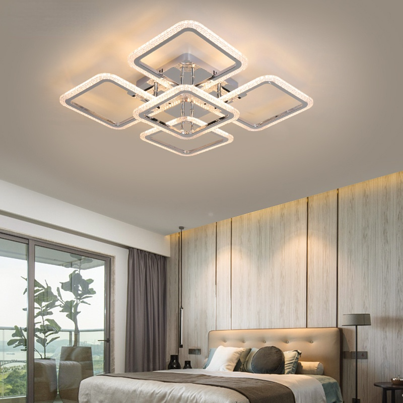 Arisha Moderna Cuadrada Metal LED Lámpara de Techo Blanca