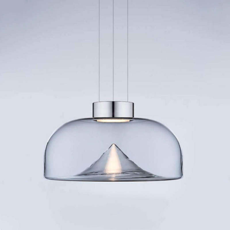 Arisha Moderna Diseña Vidrio/Metal Lámpara Colgante Transparente