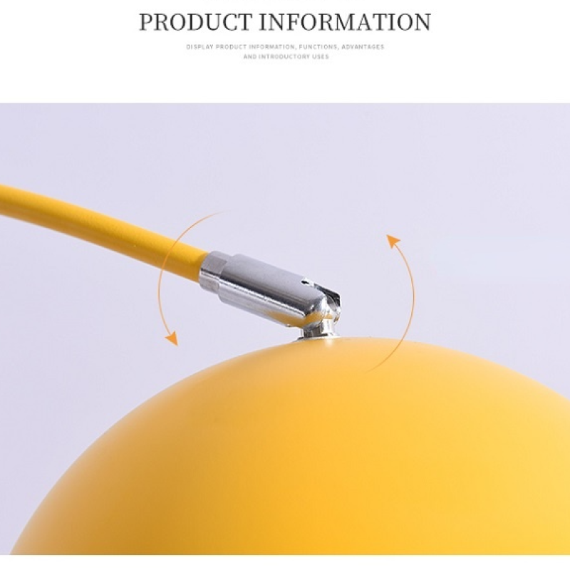 Mira Moderno Geométrico Metal LED Lámpara de Pie Amarillo/Negro/Azul