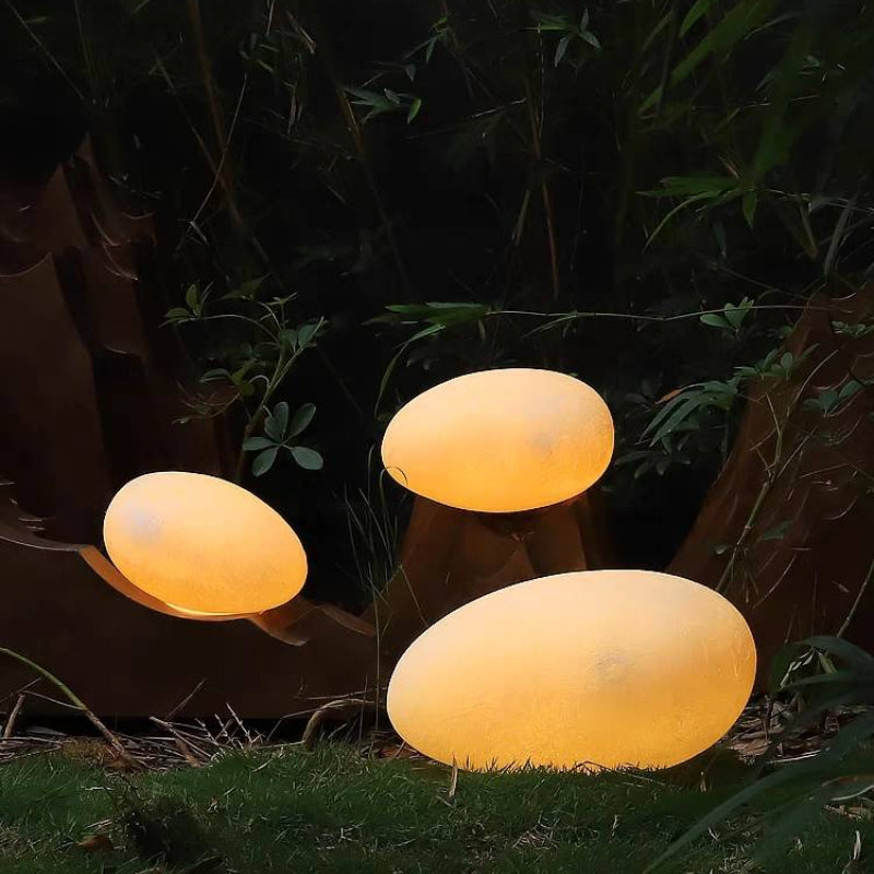 Ray Moderna Lámpara Exterior Recargable Forma de Piedra