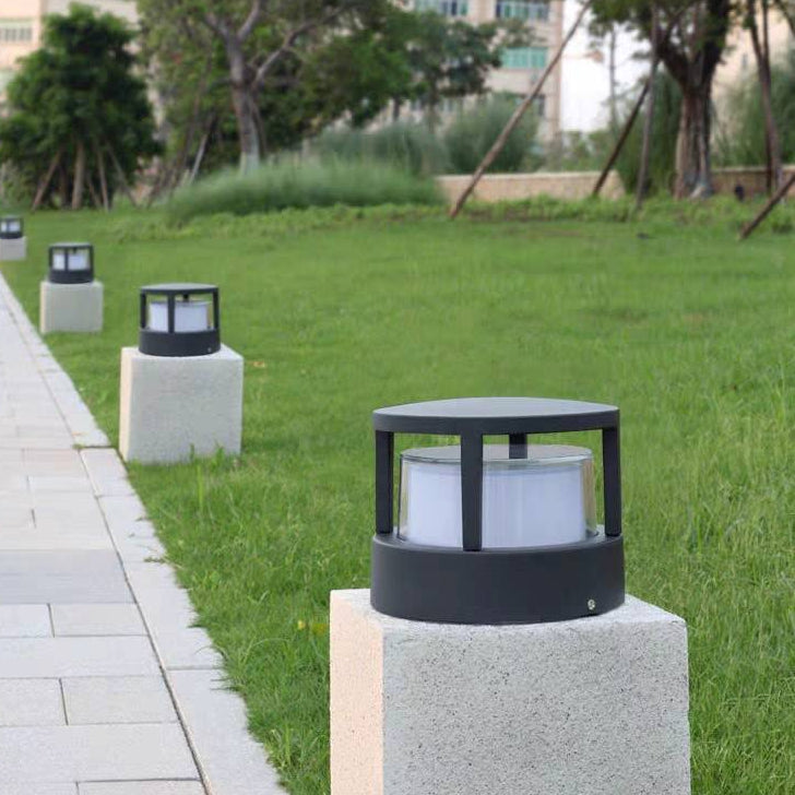 Ray Moderna Lámpara Exterior Metal Cubo Cilindro Metal Patio
