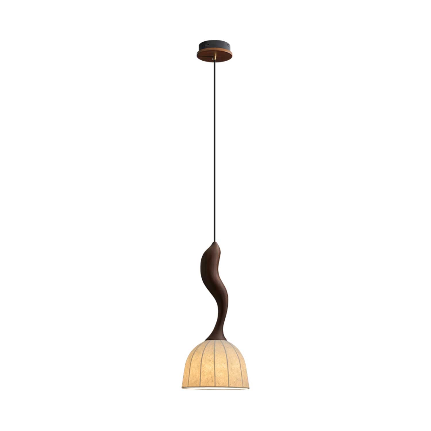 Colire Creativity Twisted Metal Wood Pendant Light - Letslighting