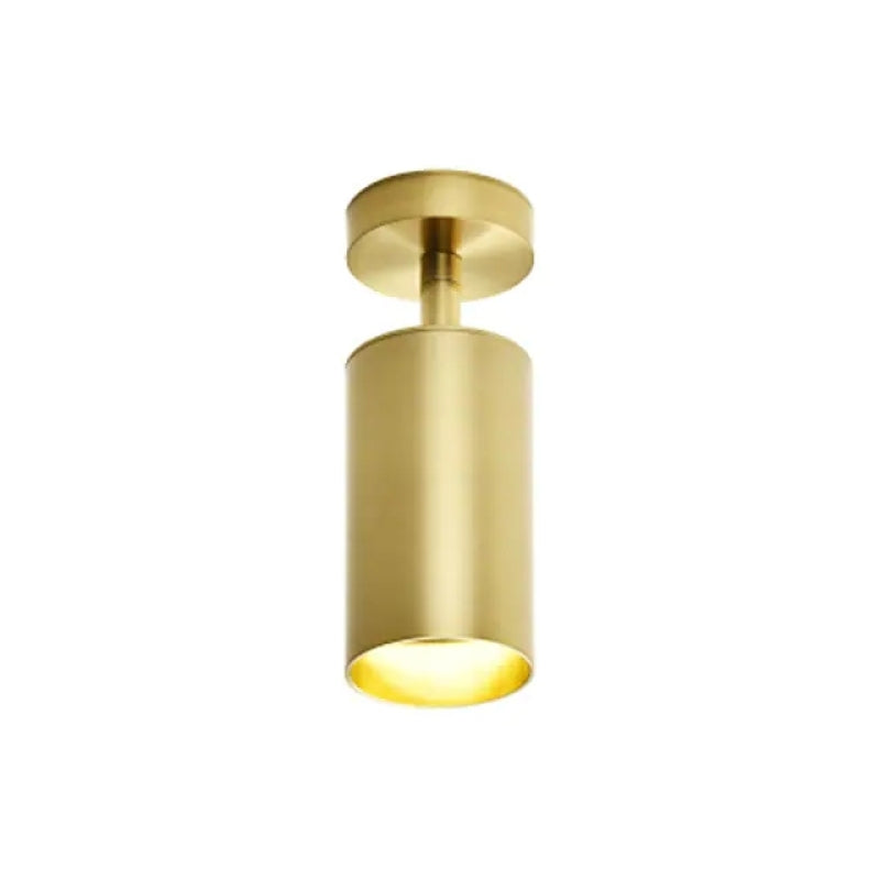 Arisha Moderno Foco Cilíndrico Metal Aplique de Pared Dorado