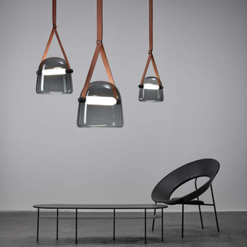 Nordic Moderna Polígono Vidrio/Metal Lámpara Colgante Gris/Blanca