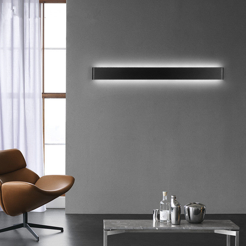 Arisha Moderno Minimalista Lineal Aplique de Pared Negro/Blanco