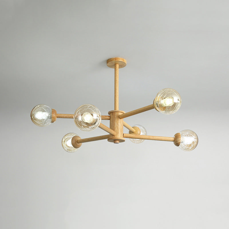 Muto Diseño Geométrica Lámpara de Techo Madera