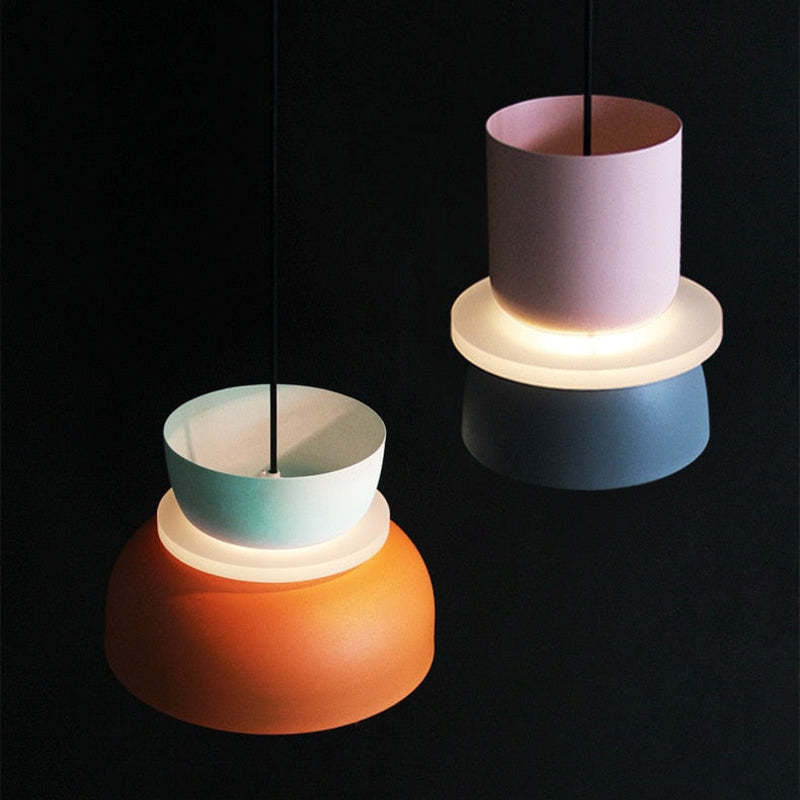 Valentina Moderna Domo LED Metal Lámpara Colgante Multicolor