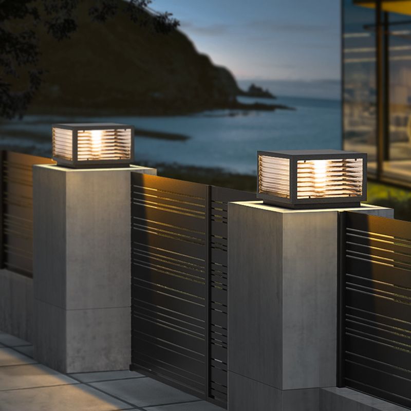 Ray Retro Lámpara Exterior LED Cubo Metal Patio Jardín