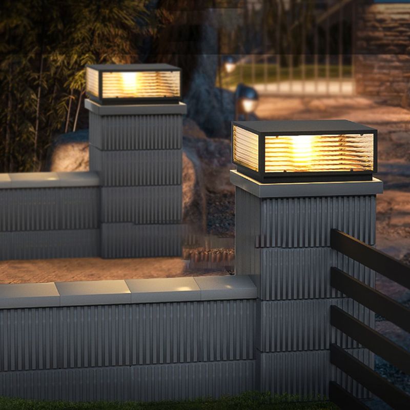 Ray Retro Lámpara Exterior LED Cubo Metal Patio Jardín