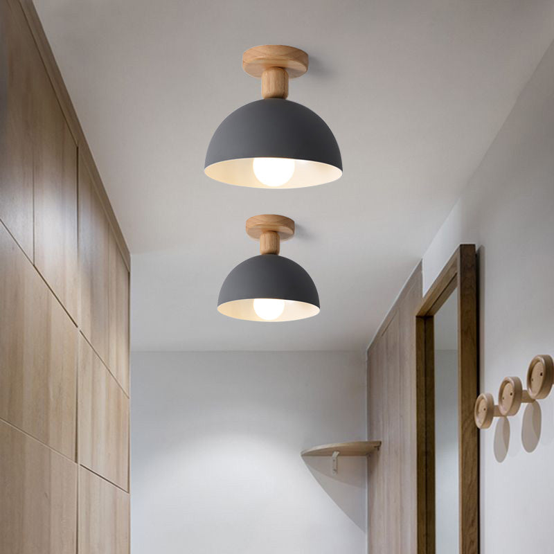 Muto Lámpara de Techo Moderna LED Madera/Metal Salón
