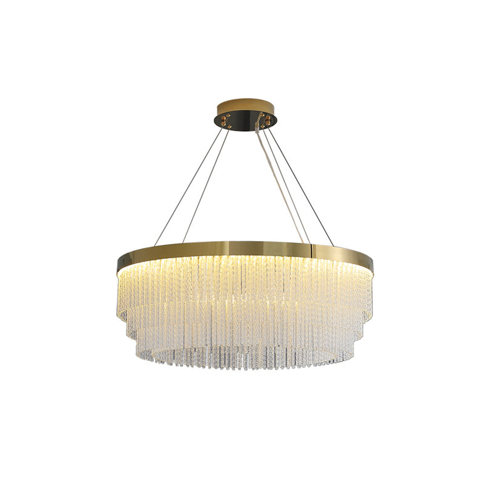 Arisha Moderna Luja Diseño Cristal Lámpara Colgante Dorada