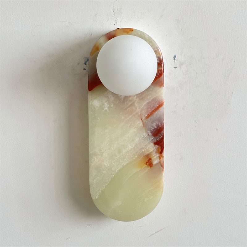 Syraeia Modern Minimalist Marble Jade Wall Lamp - Lamp Copper