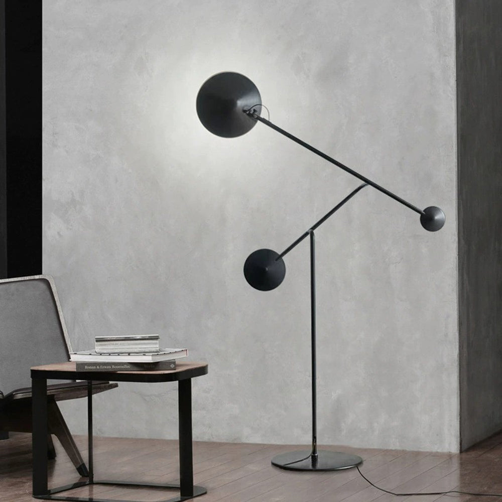 Mira Moderna Minimalista Metal Lámpara de Pie Negra
